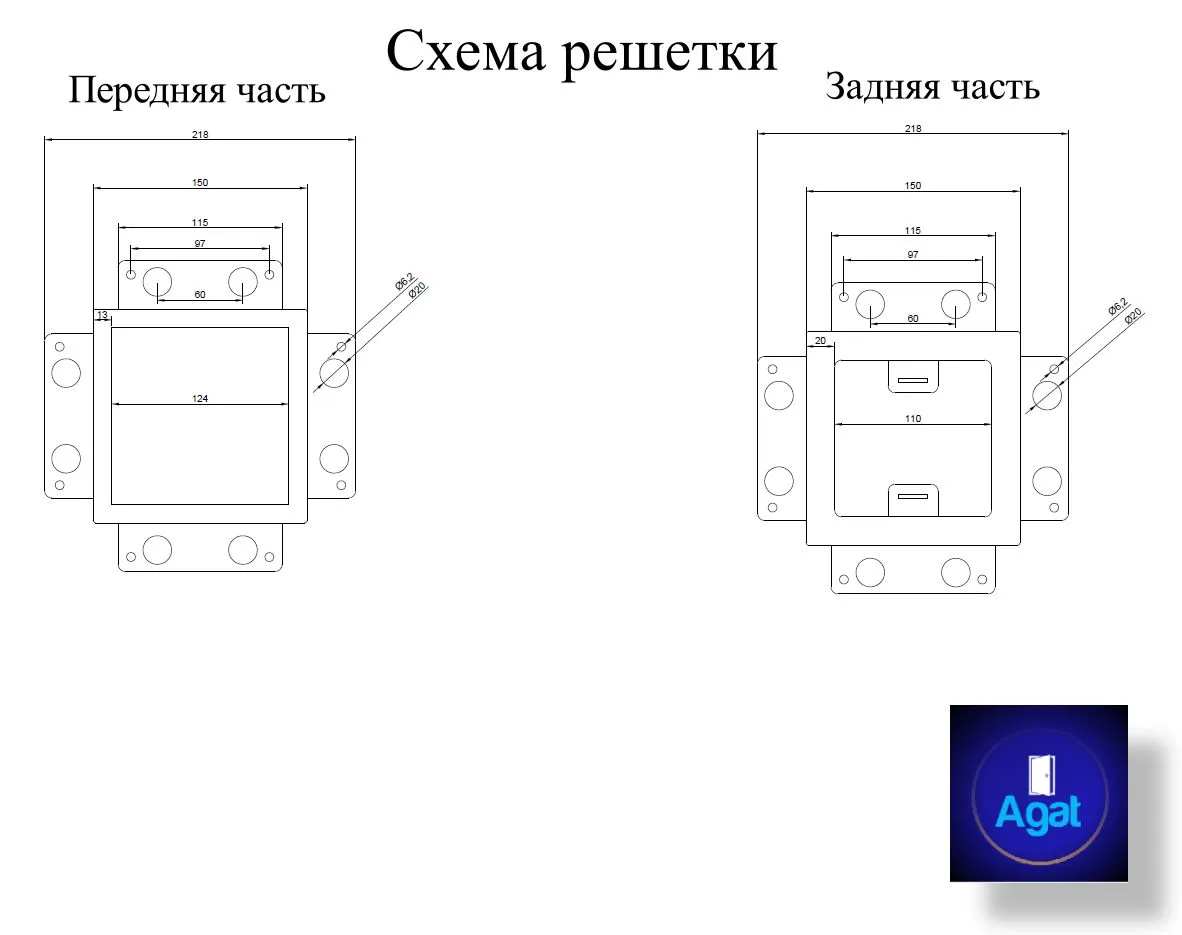 Вентиляционная решетка Plaster Air 150x150 (Черная) детальное фото