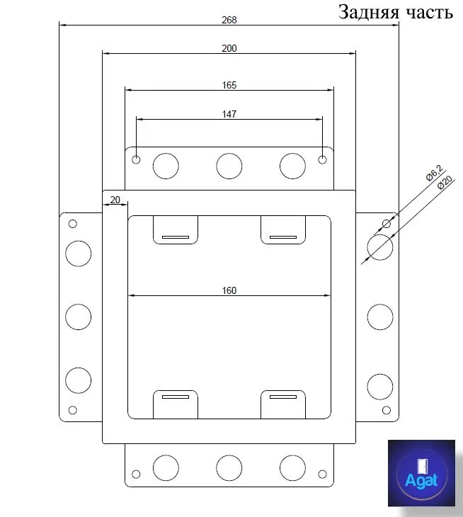 Вентиляционная решетка Keramo Air 200x200 (Черная) детальное фото