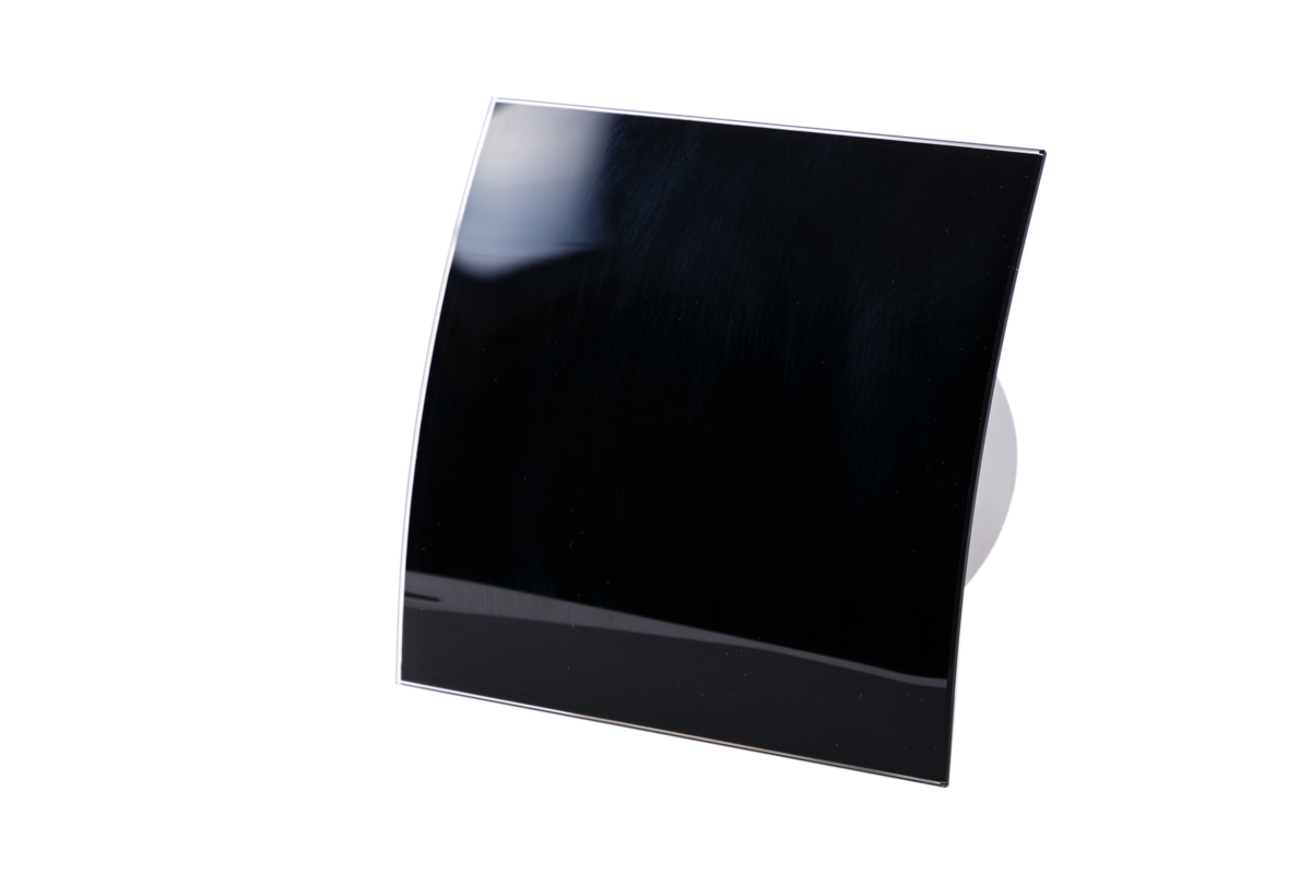 Вентилятор вытяжной Awenta System+ Silent 100 Escudo Glass Czarny Polysk / KWS100-PEGB100P детальное фото